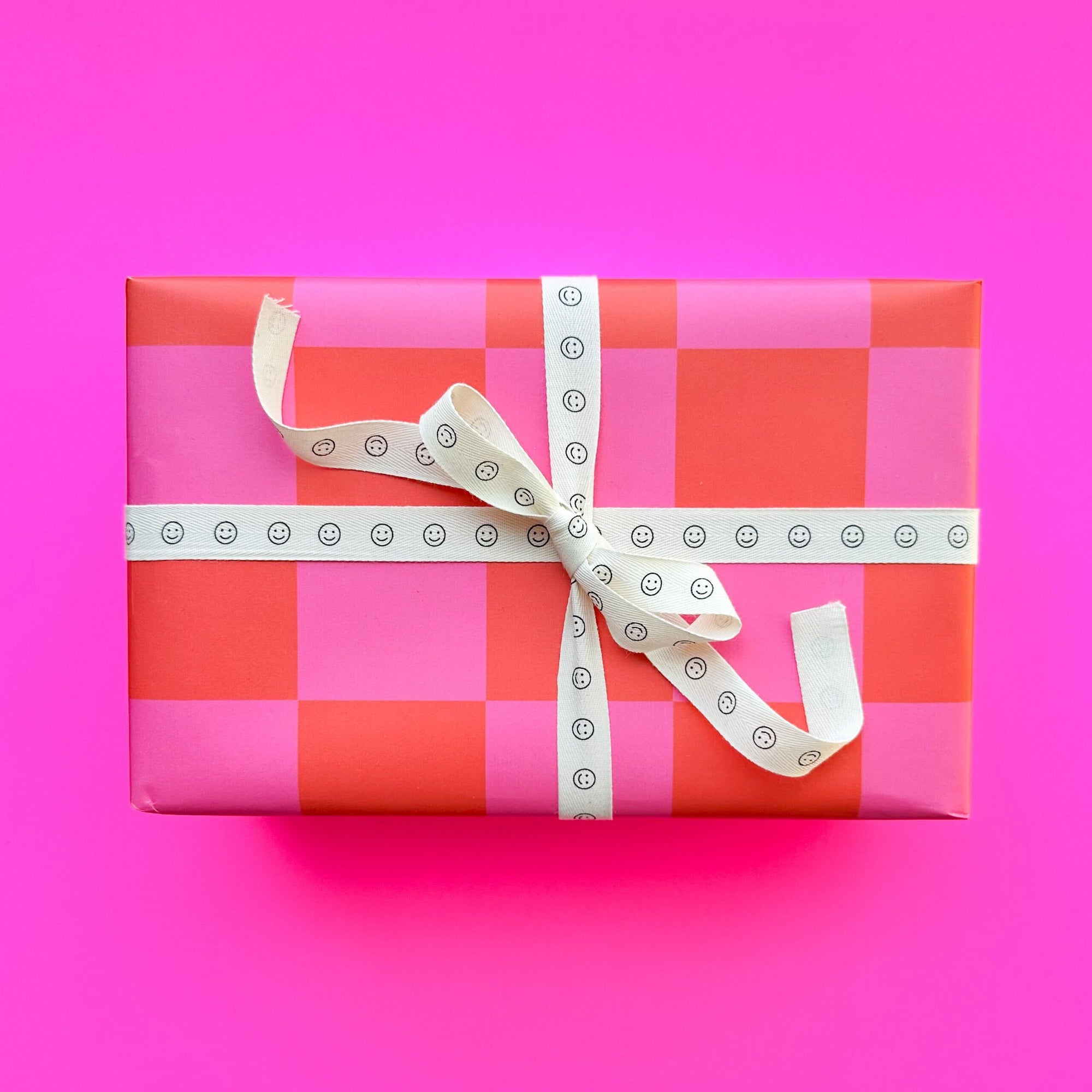 Pink & Orange Checker