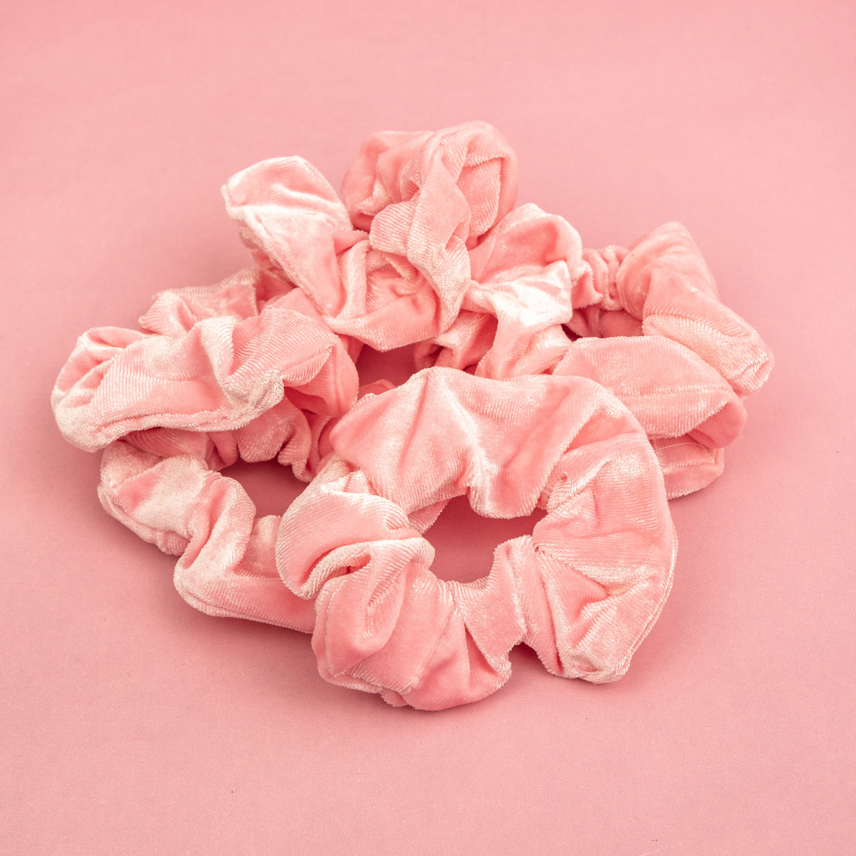 Pink Velvet Scrunchie