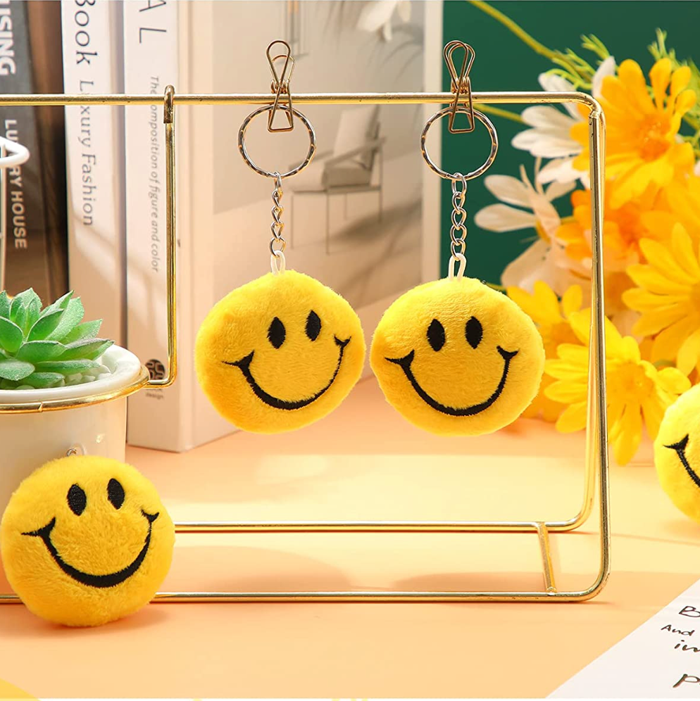 Fuzzy Smile Keychain